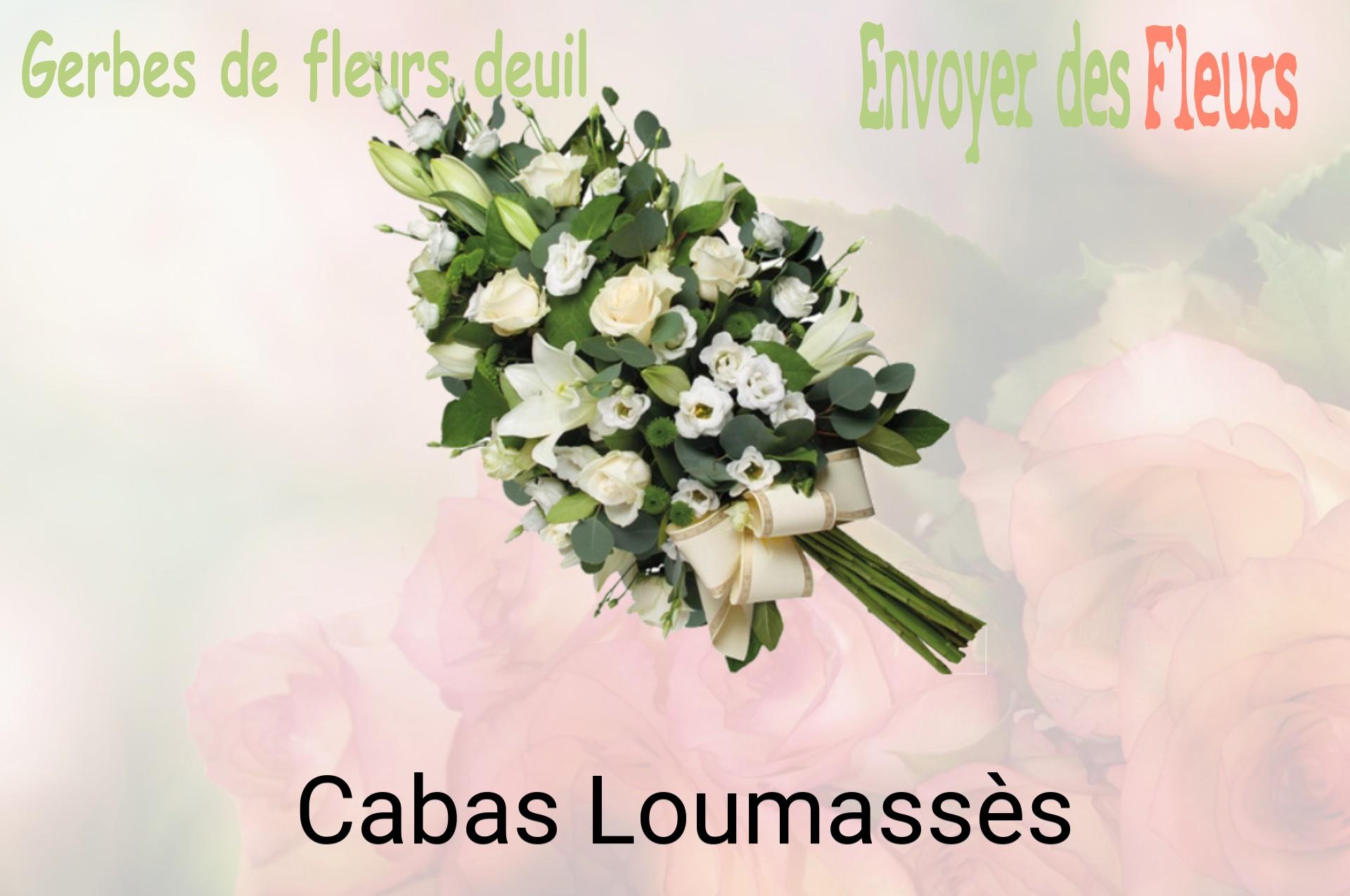 Gerbe de fleurs de deuil livrée à Cabas-Loumassès